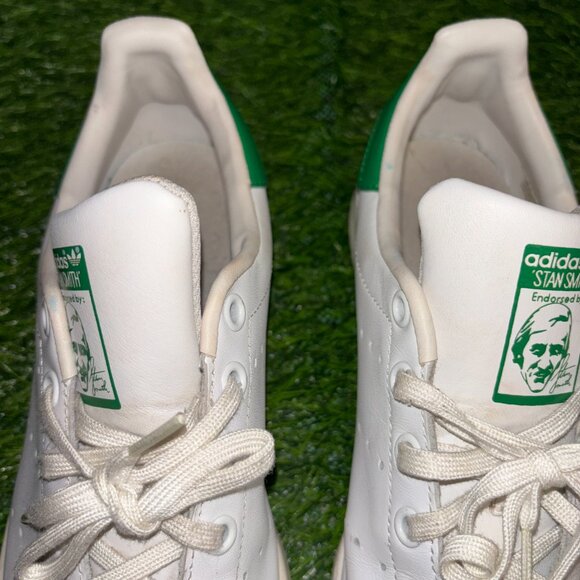 addias stan smith shoes womens 6 green white casual sneaker fashion - Picture 2 of 10